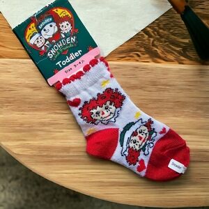 VINTAGE NWT SNOWDEN 1998 (Toddler 3-4 1/2) Raggedy Ann/Andy Ankle Socks